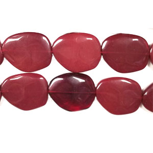 CORAL QUARTZ FACETED PEAR FREEFORM 23X28MM